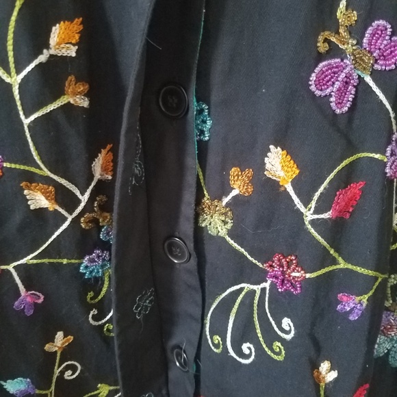 The Quacker Factory Black Beaded Butterfly Jacket - Picture 5 of 5